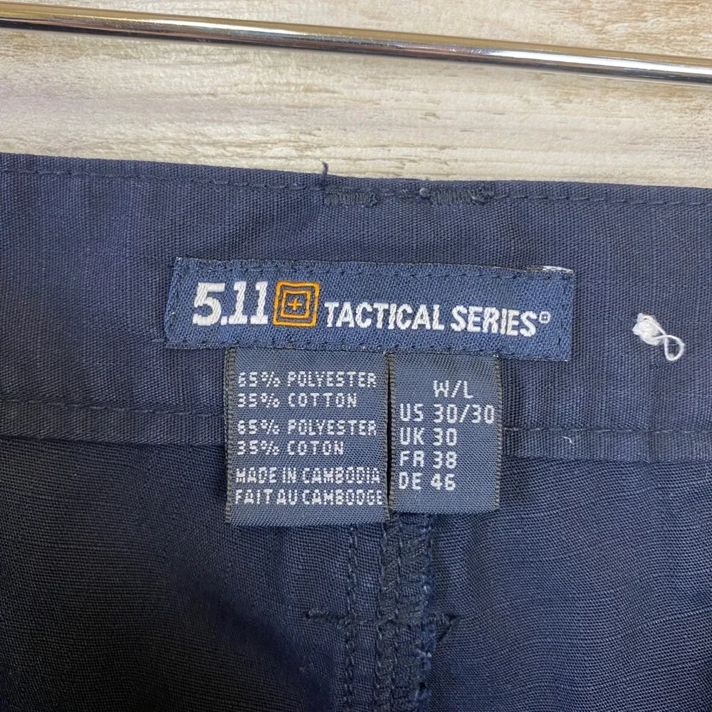 5.11 Tactical Series Pants Mens 30 Navy Blue Ripstop Cargo Utility Workwear